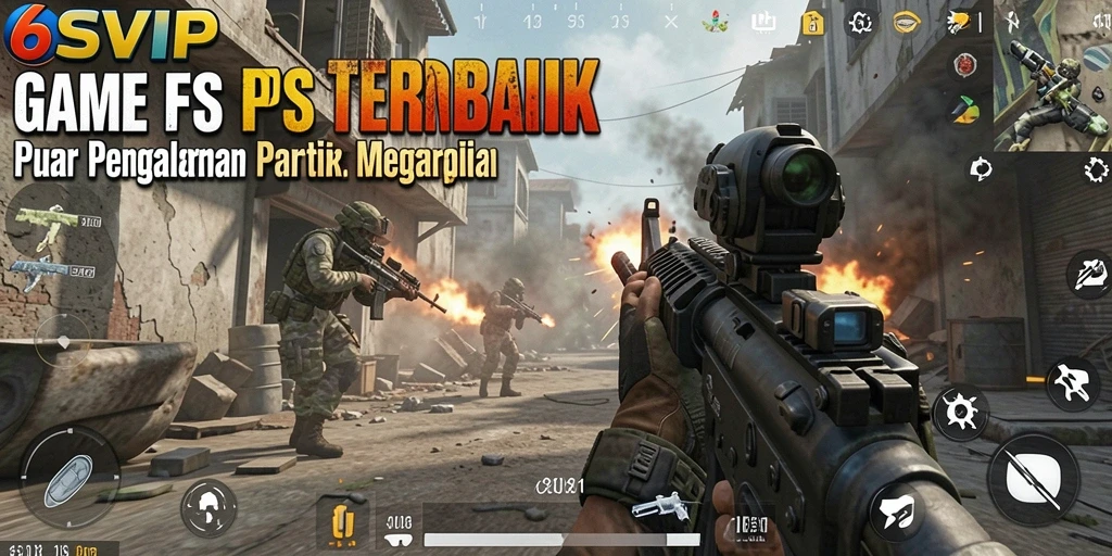 Screenshot gameplay 6SVIP yang menampilkan aksi mendebarkan di medan perang.