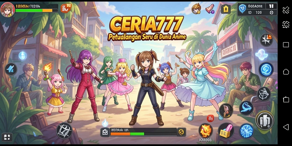 Gameplay seru CERIA777 dengan karakter anime ikonik.