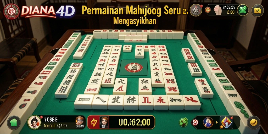 Tangkapan layar gameplay DIANA4D yang menampilkan serunya permainan Mahjong.