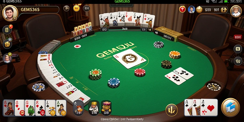 Tampilan menarik dari gameplay QiuQiu di GEMS365.