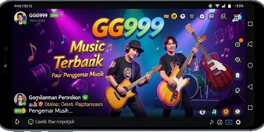 Tampilan gameplay menarik dari GG999 dengan berbagai pilihan lagu.