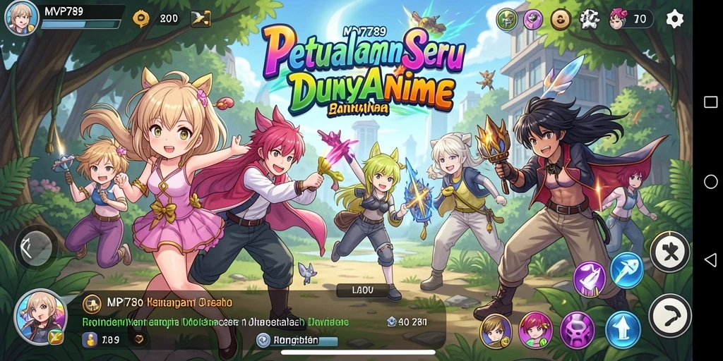Screenshot menunjukkan gameplay seru dalam dunia Anime.