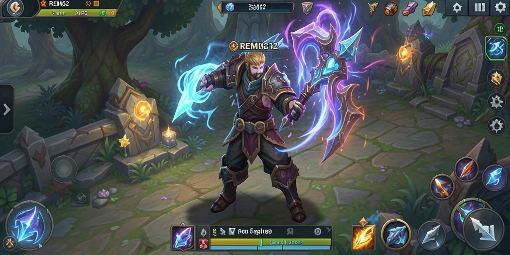 Tampilan gameplay <strong>REMI62</strong> dengan pertarungan seru dan grafis menakjubkan.