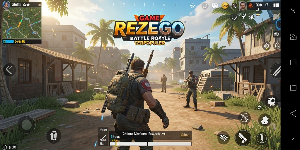 Tangkapan layar utama dari gameplay Battle Royale yang mendebarkan.