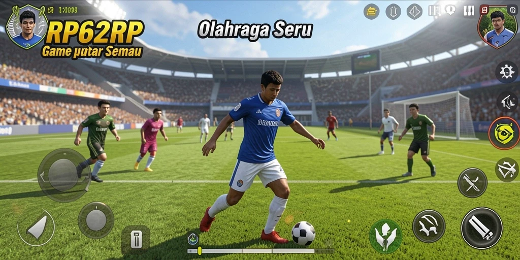 Screenshot gameplay RP62RP yang menunjukkan aksi olahraga seru.