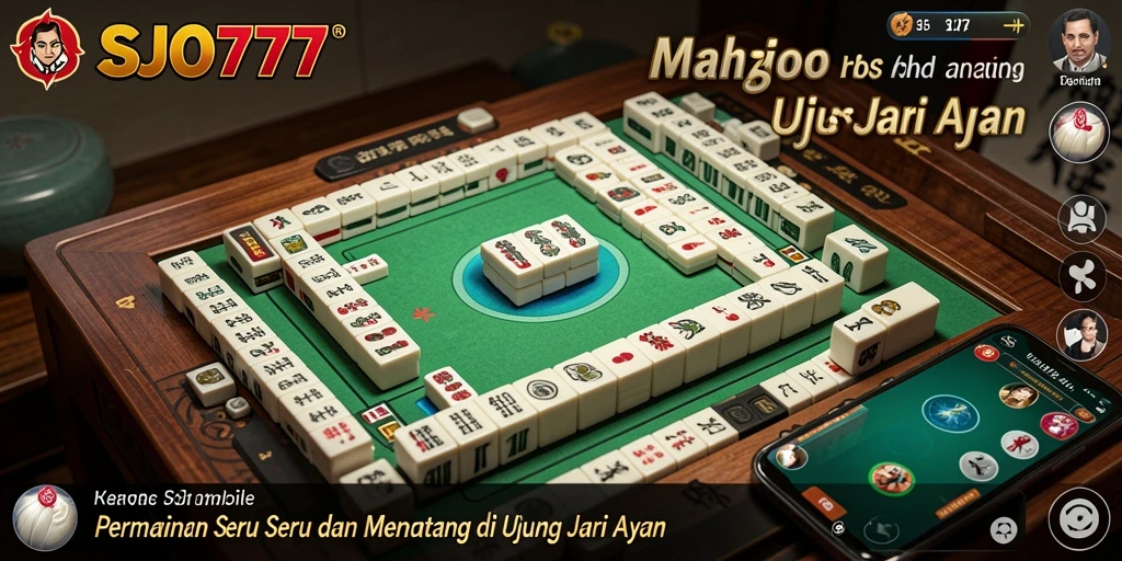 Screenshot utama SJO777 menampilkan gameplay seru dari Mahjong.